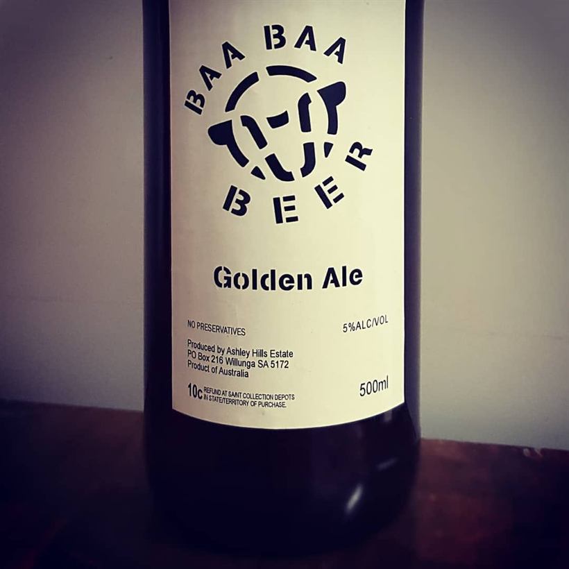 Bottle of Baa Baa Golden Ale
